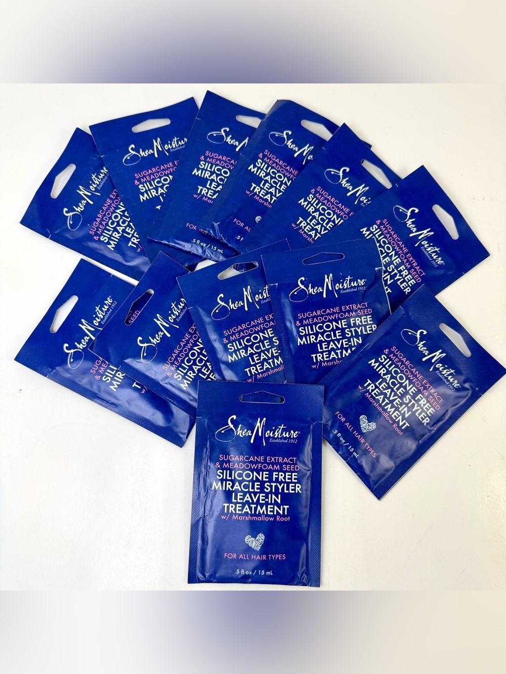 SheaMoisture Miracle Styler Leave-In Treatment Travel Size Lot of 12 Packs